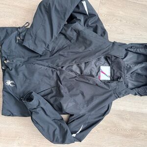 Black Spyder Waterproof Hooded Jacket